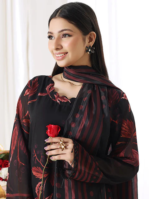 Autumn Ember - 2/3 Piece Elegant Lawn Set with Dupatta