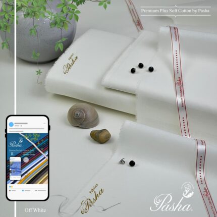 PASHA Premium Plus Soft Cotton Unstitched Suit – 4.5 Meter Pure 100% Cotton Summer Fabric | Luxury Golden Bag Packing